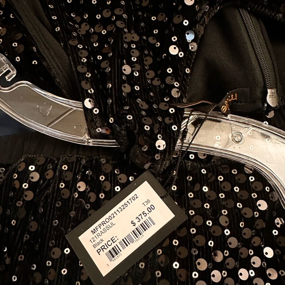 NWT Maje black sequinned mini dress size small - Picture 6 of 7